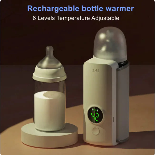 PlayCoCo™ USB Bottle Warmer – Wireless & Travel-Friendly for Moms on the Go