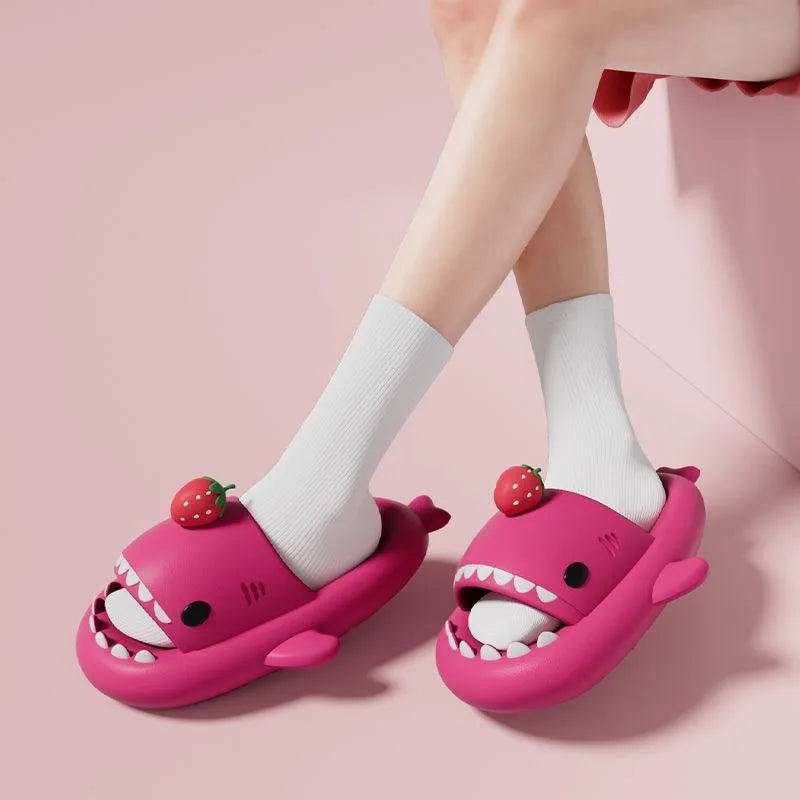 PlayCoCo™ Shark Slippers – Glow-in-the-Dark Summer Slides for Women, Men & Kids | Safe & Comfy for Home or Beach