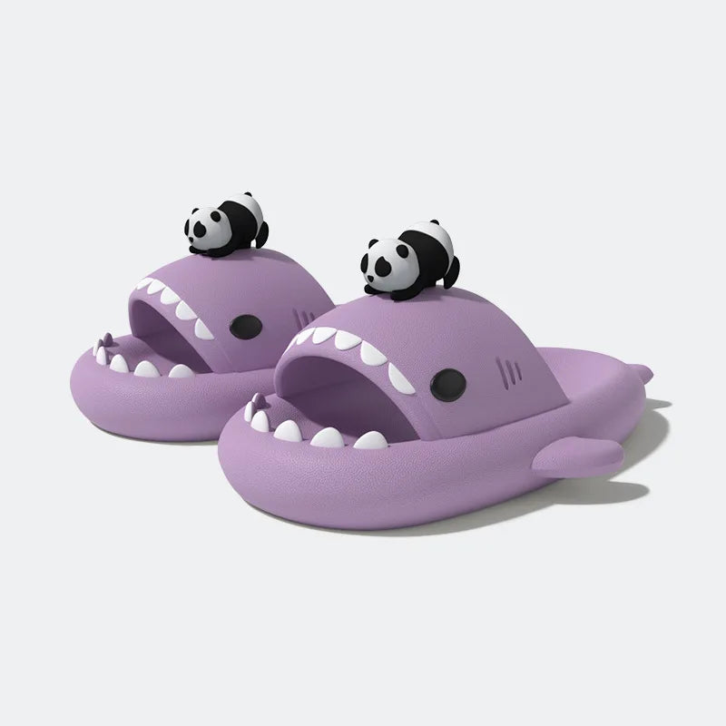 PlayCoCo™ Shark Slippers – Glow-in-the-Dark Summer Slides for Women, Men & Kids | Safe & Comfy for Home or Beach