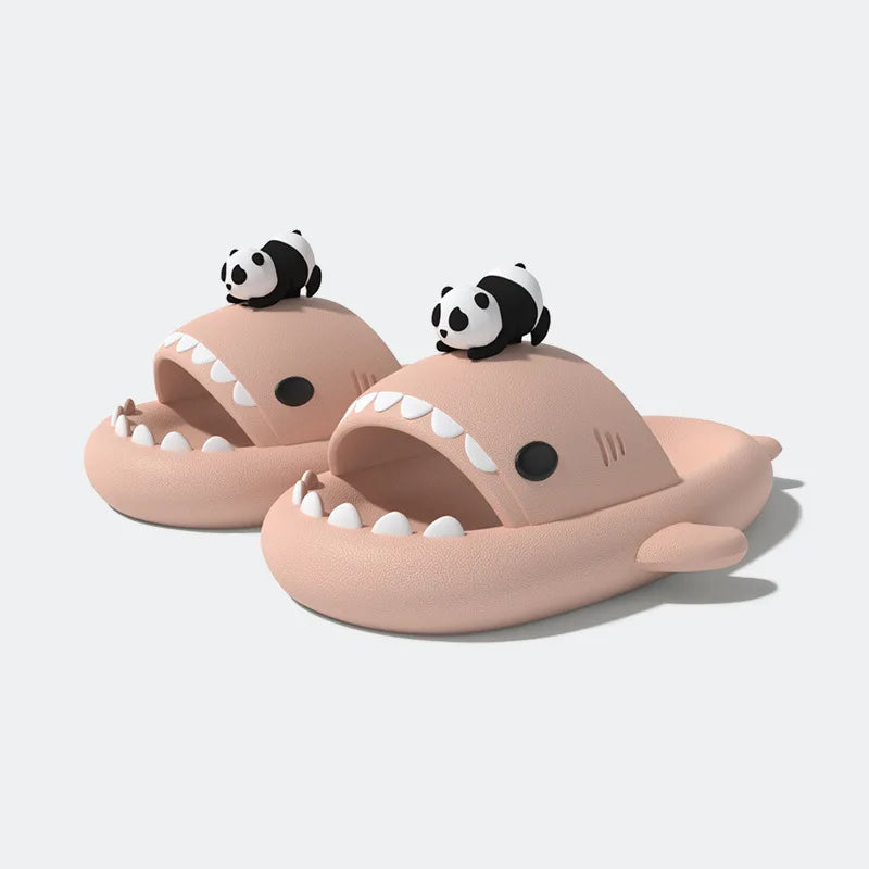 PlayCoCo™ Shark Slippers – Glow-in-the-Dark Summer Slides for Women, Men & Kids | Safe & Comfy for Home or Beach