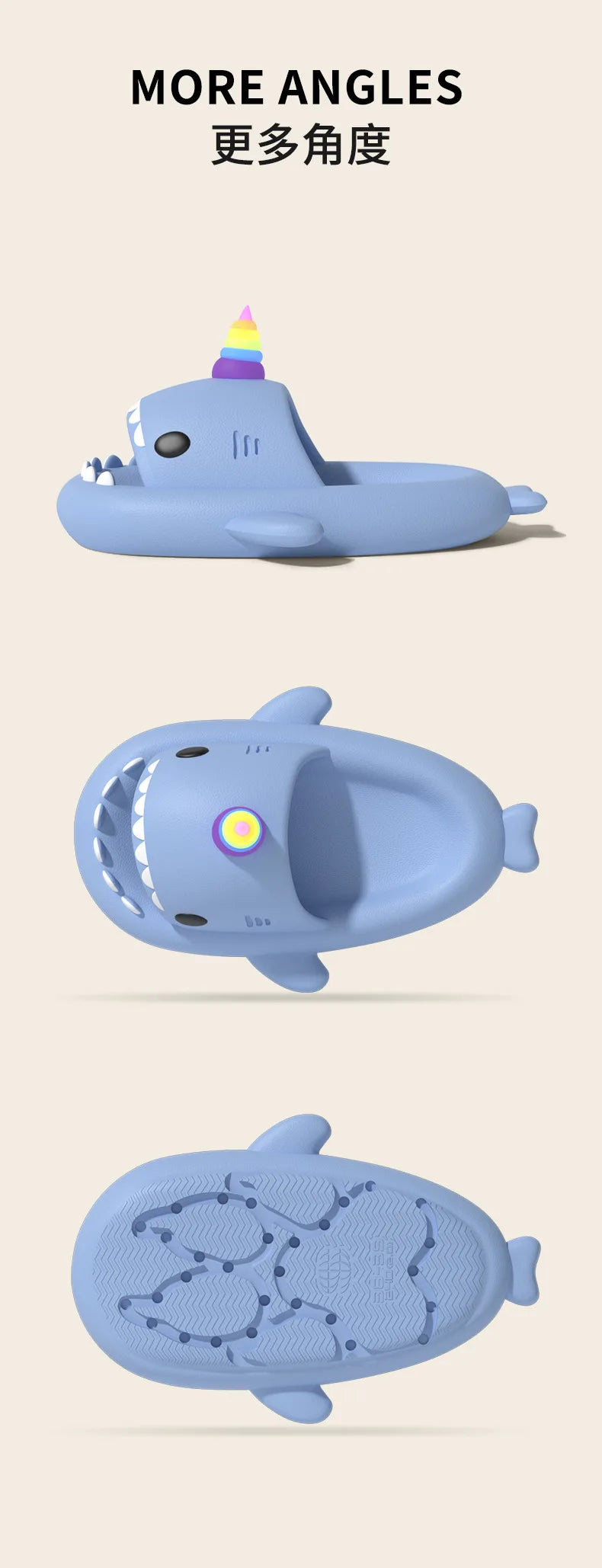 PlayCoCo™ Shark Slippers – Glow-in-the-Dark Summer Slides for Women, Men & Kids | Safe & Comfy for Home or Beach