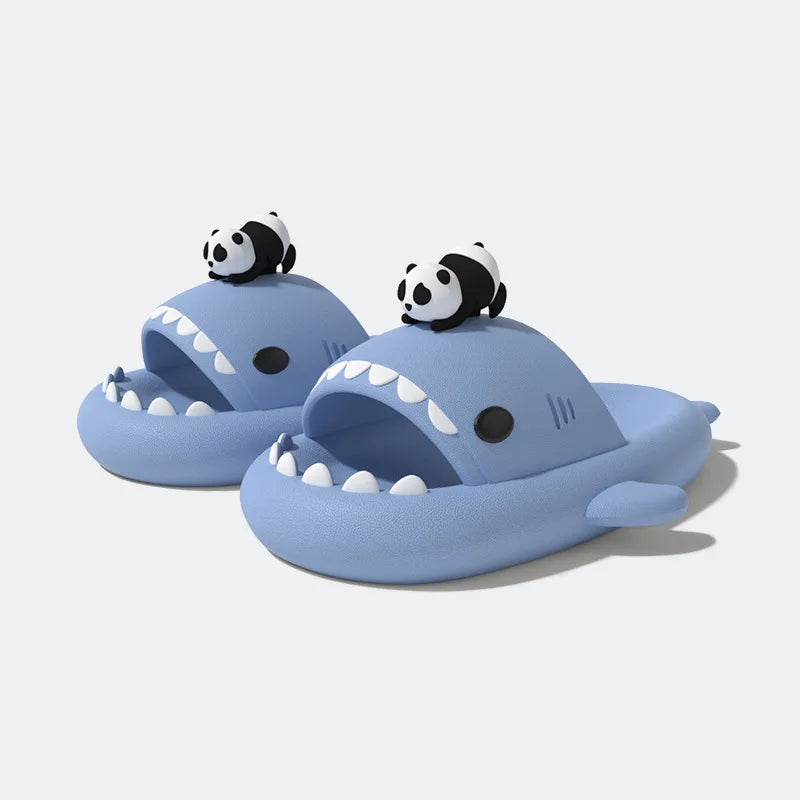 PlayCoCo™ Shark Slippers – Glow-in-the-Dark Summer Slides for Women, Men & Kids | Safe & Comfy for Home or Beach